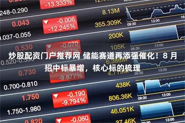 炒股配资门户推荐网 储能赛道再添强催化！8 月招中标暴增，核心标的梳理